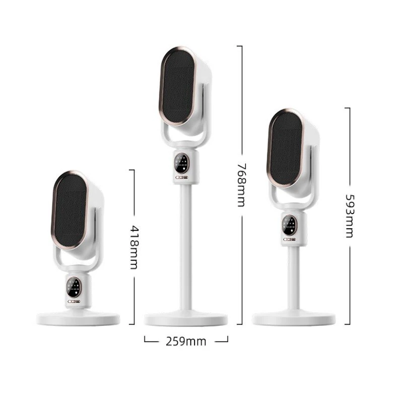 (image for) Household Vertical Heater Electric Heater with Remote Control Night light LED Display Shaking Head Heater High Power Cold & Warm Dual Purpose Heater